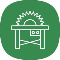 Table Saw Line Curve Icon Design vector