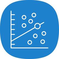 Scatter Graph Line Curve Icon Design vector