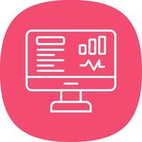 Dashboard Line Curve Icon Design vector