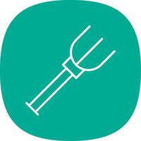 Fork Line Curve Icon Design vector