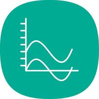 Wave Chart Line Curve Icon Design vector