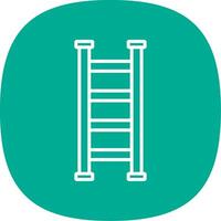 Step Ladder Line Curve Icon Design vector