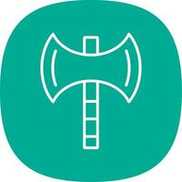 Axe Line Curve Icon Design vector