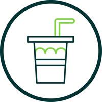 Soda Drink Line Circle Icon Design vector