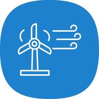 Wind Energy Line Curve Icon Design vector