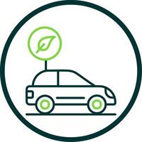 Zero Emission Line Circle Icon Design vector