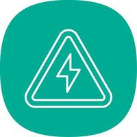 Electrical Danger Sign Line Curve Icon Design vector
