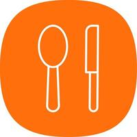 Cutlery Line Curve Icon Design vector