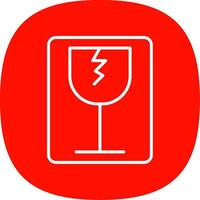 Fragile Line Curve Icon Design vector