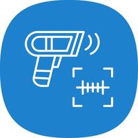 Scanning Line Curve Icon Design vector