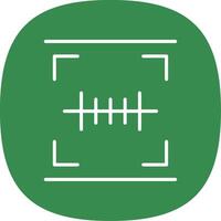 Barcode Scan Line Curve Icon Design vector