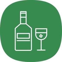 Whiskey Line Curve Icon Design vector