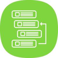 Backlog Line Curve Icon Design vector