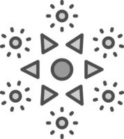 Firework Line Filled Greyscale Icon Design vector