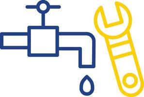 Plumbing Line Two Colour Icon Design vector