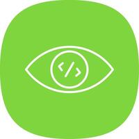 Vision Line Curve Icon Design vector