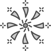 Firework Line Filled Greyscale Icon Design vector