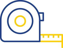 Measure Tape Line Two Colour Icon Design vector