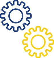 Cogwheel Line Two Colour Icon Design vector