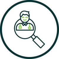 Doctor Serach Line Circle Icon Design vector