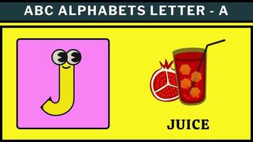 ABC Karikatur Brief animieren Alphabet Lernen zum Kinder A B C D zum Kindergarten Reime video