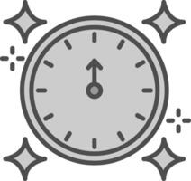 New Year Line Filled Greyscale Icon Design vector