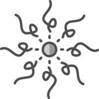 Firework Line Filled Greyscale Icon Design vector