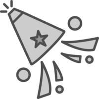 Party Hat Line Filled Greyscale Icon Design vector