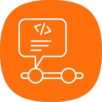 Programming Line Curve Icon Design vector