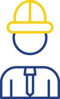Architect Line Two Colour Icon Design vector