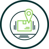 Order Tracking Line Circle Icon Design vector