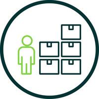 Control Line Circle Icon Design vector