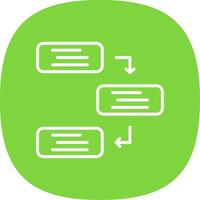 Dependencies Line Curve Icon Design vector
