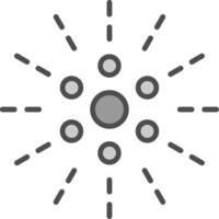 Firework Line Filled Greyscale Icon Design vector