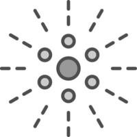 Firework Line Filled Greyscale Icon Design vector