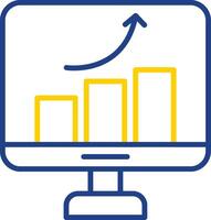 Improvement Line Two Colour Icon Design vector