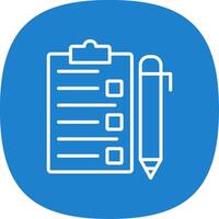 Task List Line Curve Icon Design vector