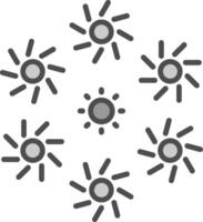 Firework Line Filled Greyscale Icon Design vector