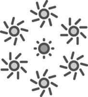 Firework Line Filled Greyscale Icon Design vector