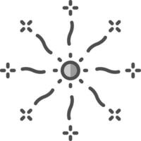 Firework Line Filled Greyscale Icon Design vector