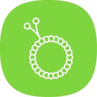 Beads Line Curve Icon Design vector