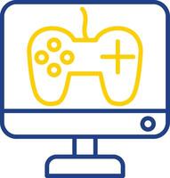 Game Development Line Two Colour Icon Design vector