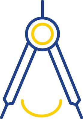 Precision Line Two Colour Icon Design