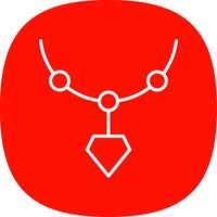 Locket Line Curve Icon Design vector