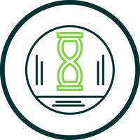 Hourglass Line Circle Icon Design vector