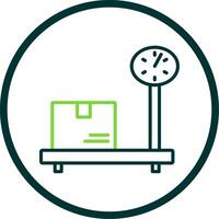 Weighting Line Circle Icon Design vector