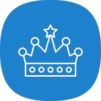 Crown Line Curve Icon Design vector