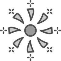 Firework Line Filled Greyscale Icon Design vector