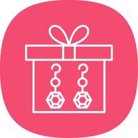 Gift box Line Curve Icon Design vector