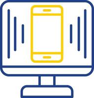Responsive Design Line Two Colour Icon Design vector